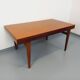 Vintage Scandinavian 50s 60s teak dining table with extension