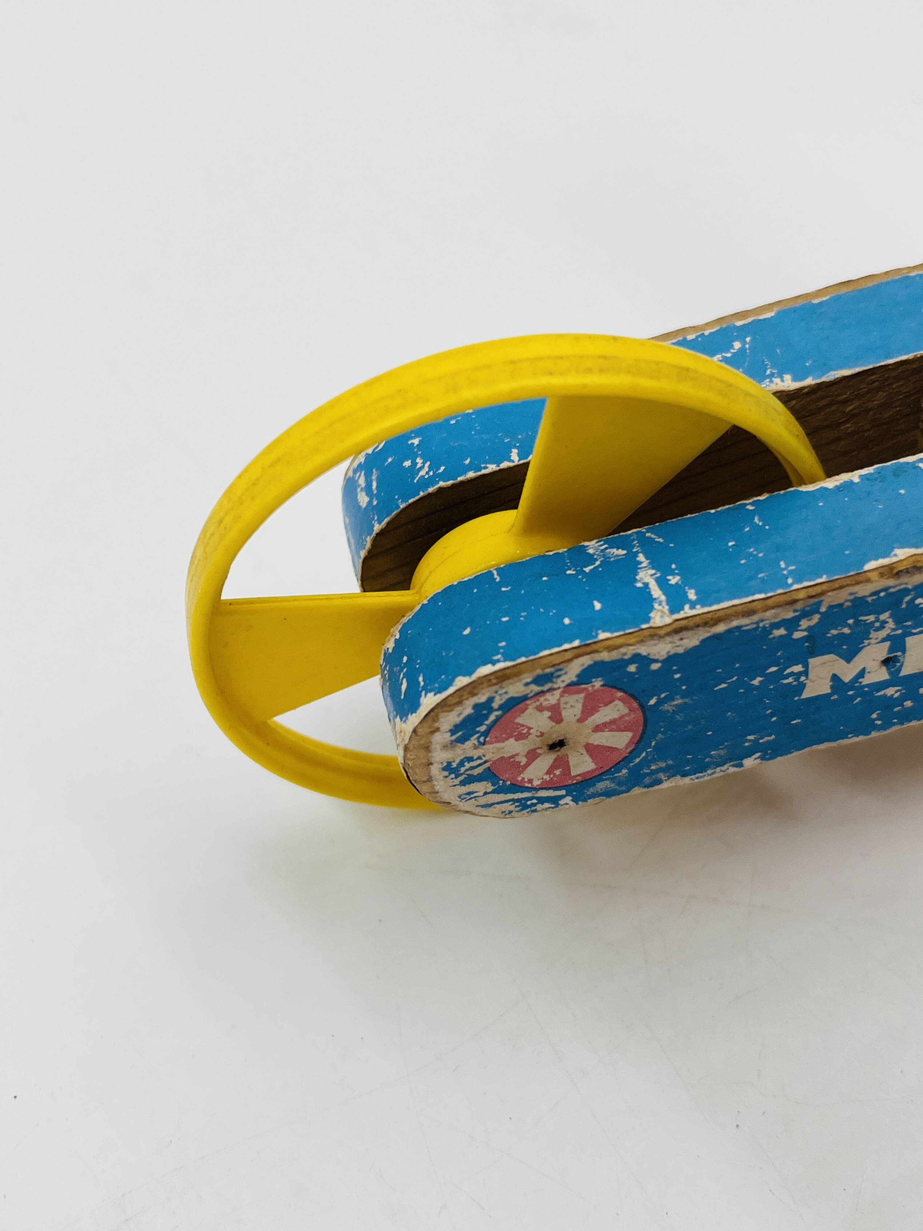 Set of 4 Fisher-Price wooden toys from the 1960s