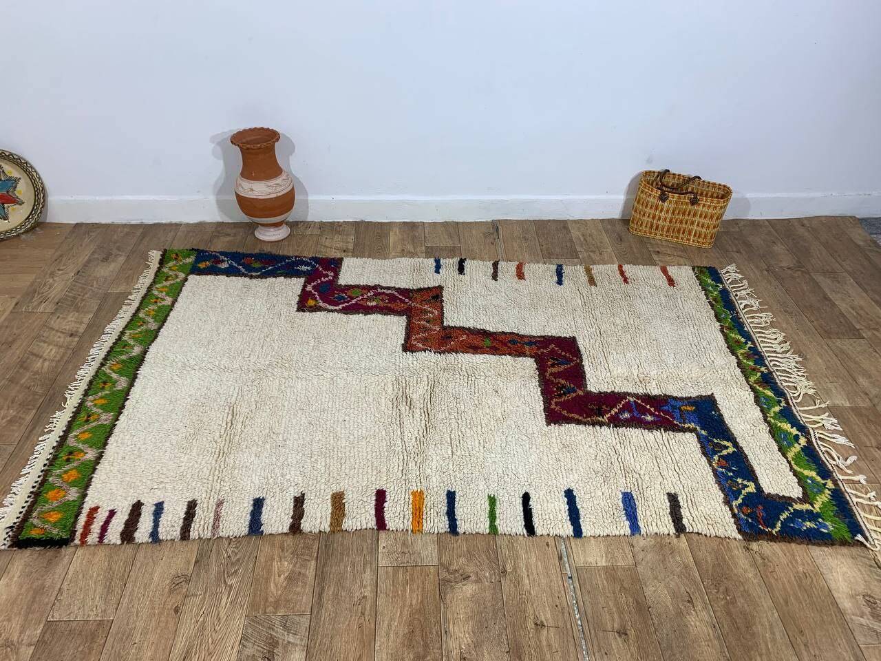 Handmade Moroccan Berber rug 258 X 150 CM