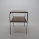 Table art déco chrome et bois, années 1940