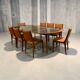 8 chaises scandinaves années 1960 de johannes andersen en palissandre massi