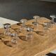 Set of 5 mini liqueur glasses on a stem H10 D8