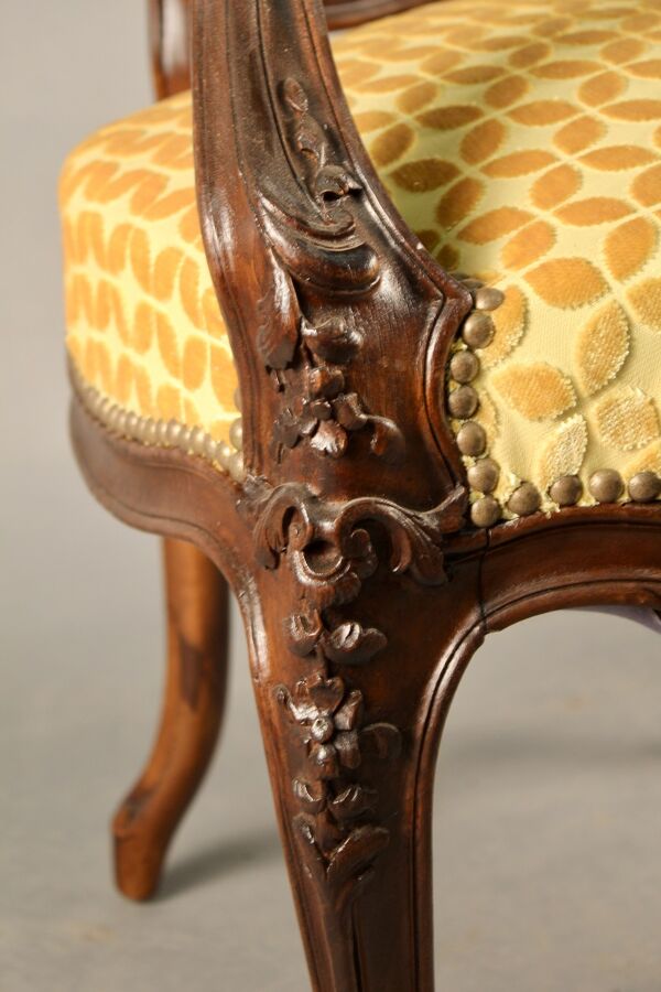 Fauteuil cabriolet de style Louis XV, XlXème