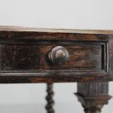 Antique Beech Card/Game Table, Czechoslovakia