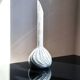 Vintage black and white soliflore vase, Italian blown glass, 1970s.