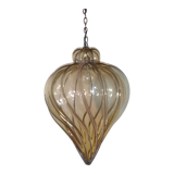 Electrified spiral lantern in blown Murano glass by Gianni Seguso 1960