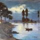 Paintings  "Lakescapes" nocturnal and daytime signed L. Arnoux