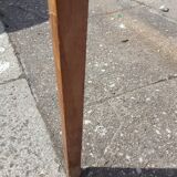 Raw wood farm table with drawer