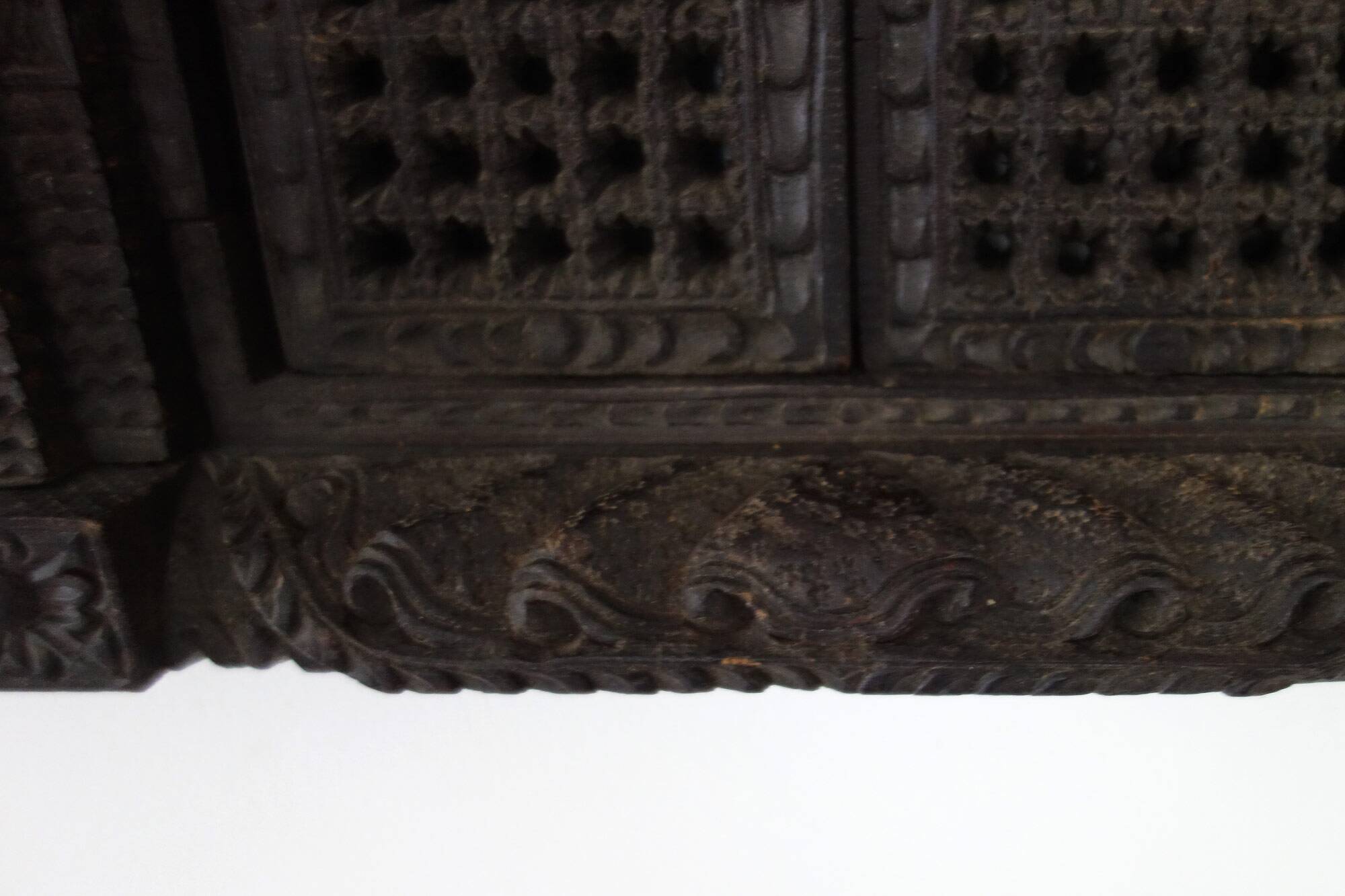 Old Newari Nepali window in carved wood