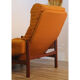 Pair of Scandinavian armchairs in teak and fabric 1960