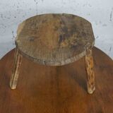 Vintage solid wood tripod stool