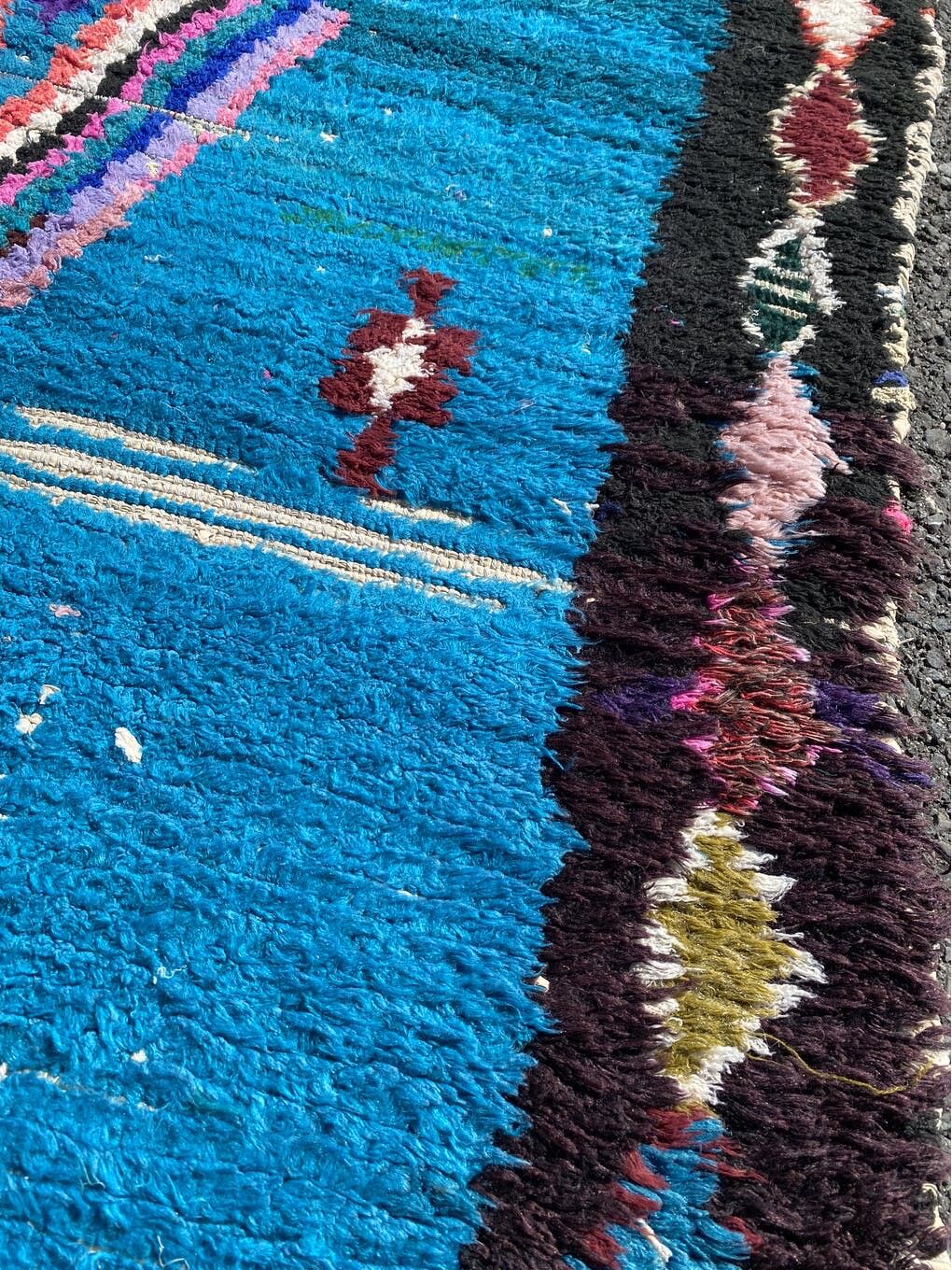 Carpet berbere boucherouite 90×240 cm