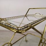 Vintage golden brass rolling service