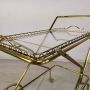Vintage golden brass rolling service