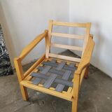 Scandinavian light wood armchair