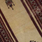Vintage Pakistani carpet Lahore handmade 77cm x 140cm 1960s, 1C716