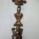 LOUIS XV style chandelier in gilded and patinated bronze with draped women