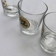3 Vintage Canadian Club Whiskey Glasses, Long John and Queen Anne