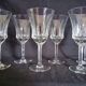Set of 6 water glasses and 6 wine glasses in cut crystal Val Saint Lambert