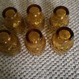 Series of 6 vintage glasses