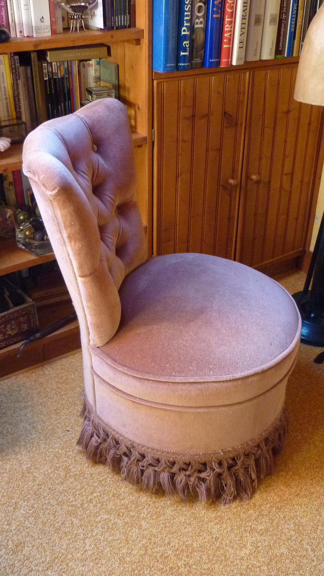 Toad padded velvet armchair