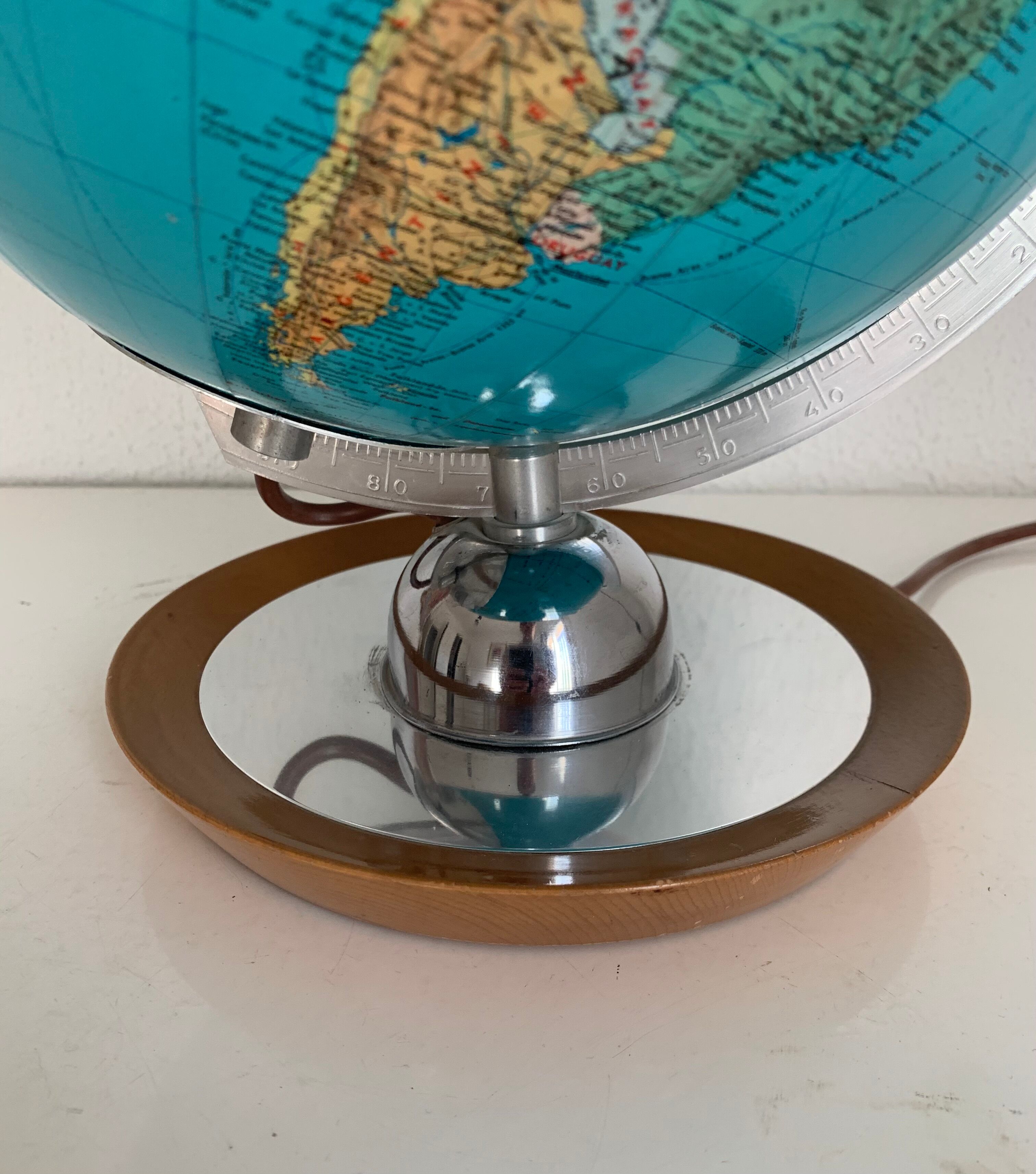 Vintage terrestrial globe 1960 Glass JRO Verlag - 36 cm