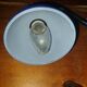 Table lamp chromed metal and glass globe used