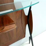 Ebonized Beech Hallway Console with Mirror, Ital
