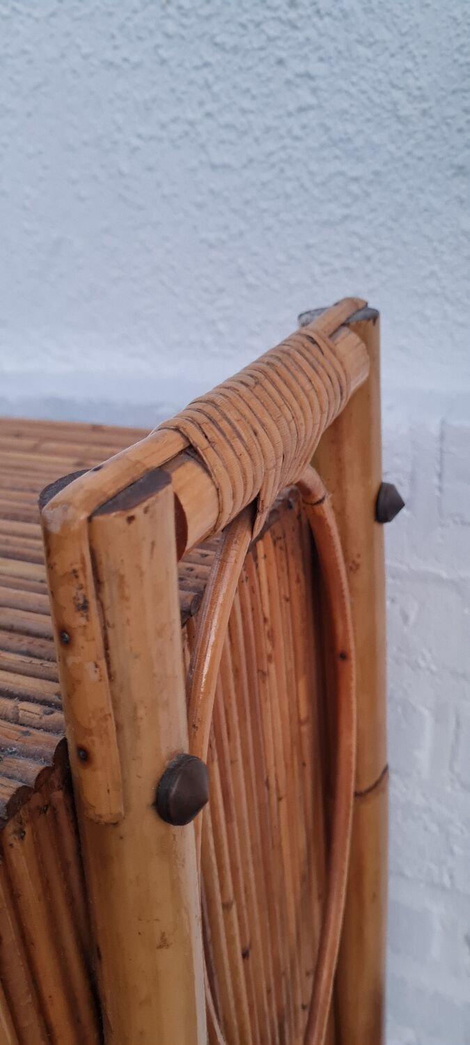 Rattan and split bamboo accent furniture