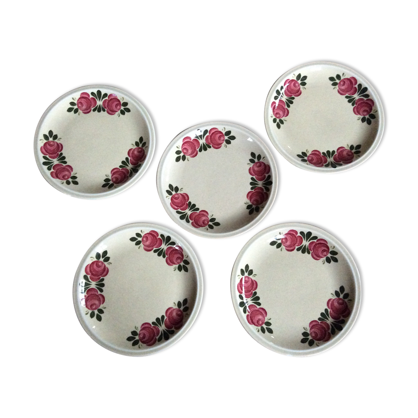 Série de 5 assiettes à dessert