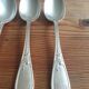 Old silver metal spoons