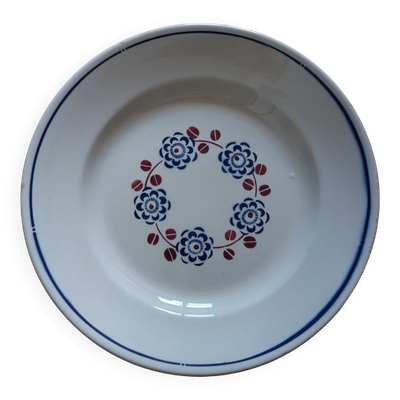 Plat faïence de Badonviller modèle Bagatelle décor Art Déco début 20ième