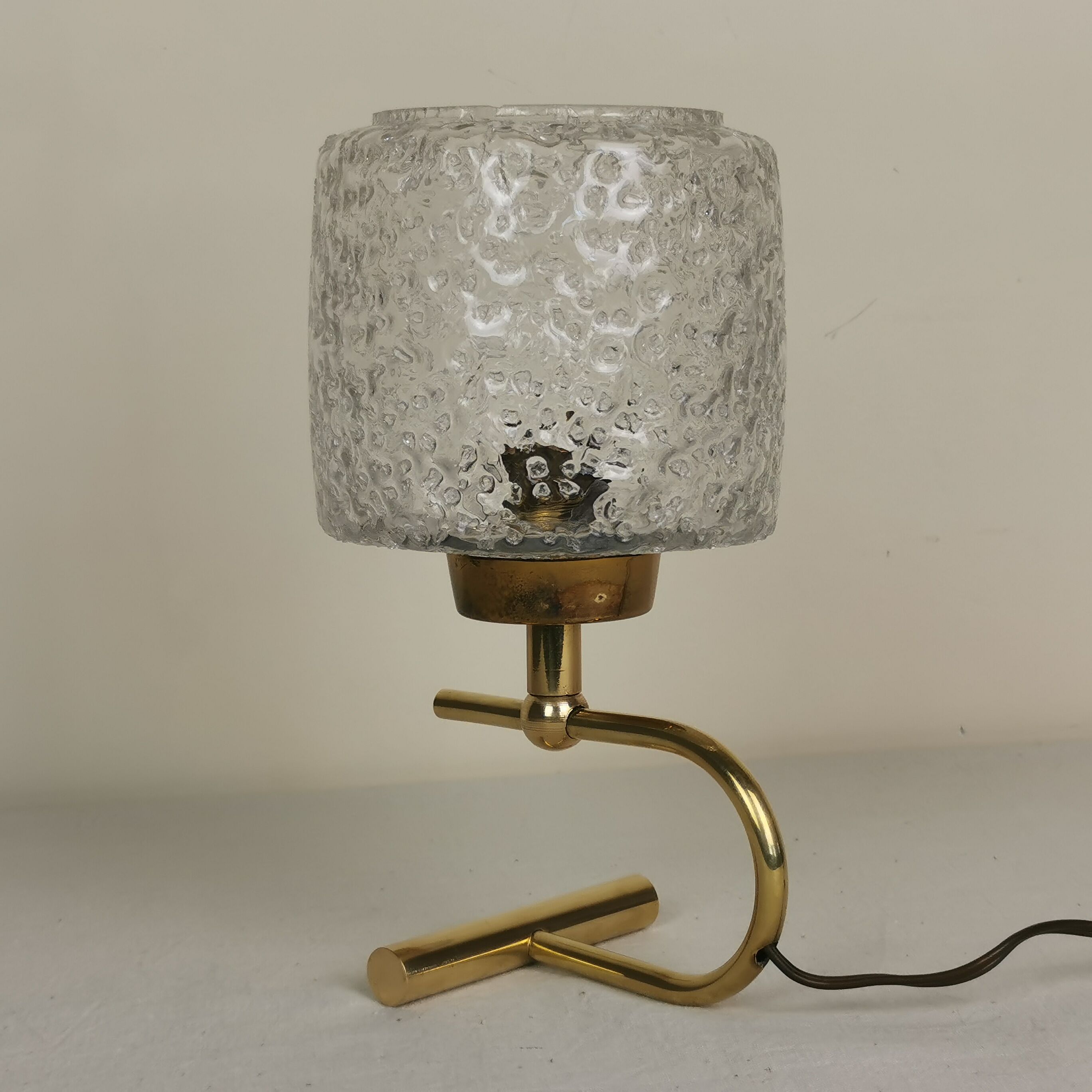 Brass and glass lamp