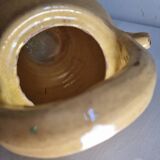 Glazed terracotta jug with lid