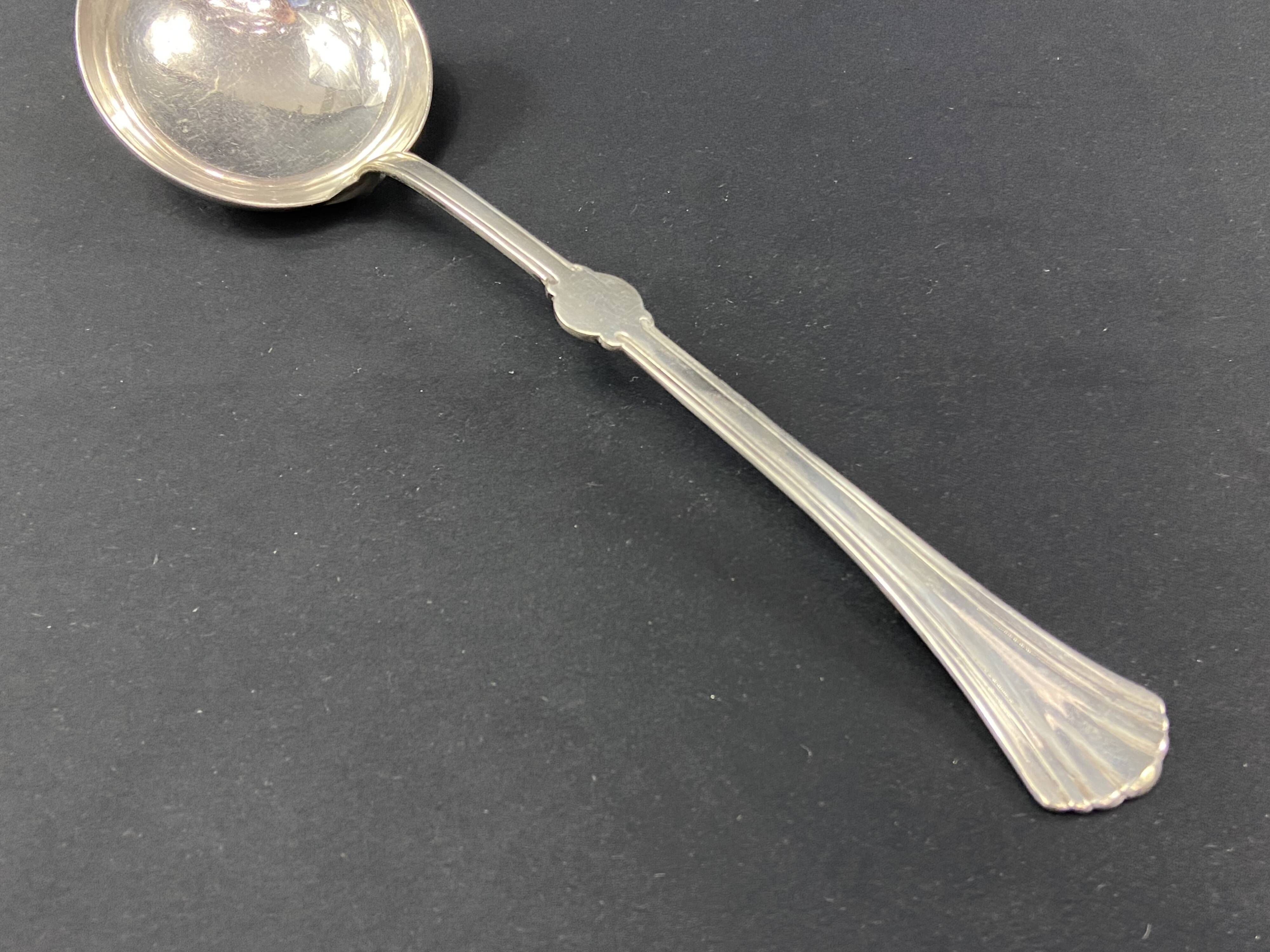 Silver-plated metal ladle signed christofle