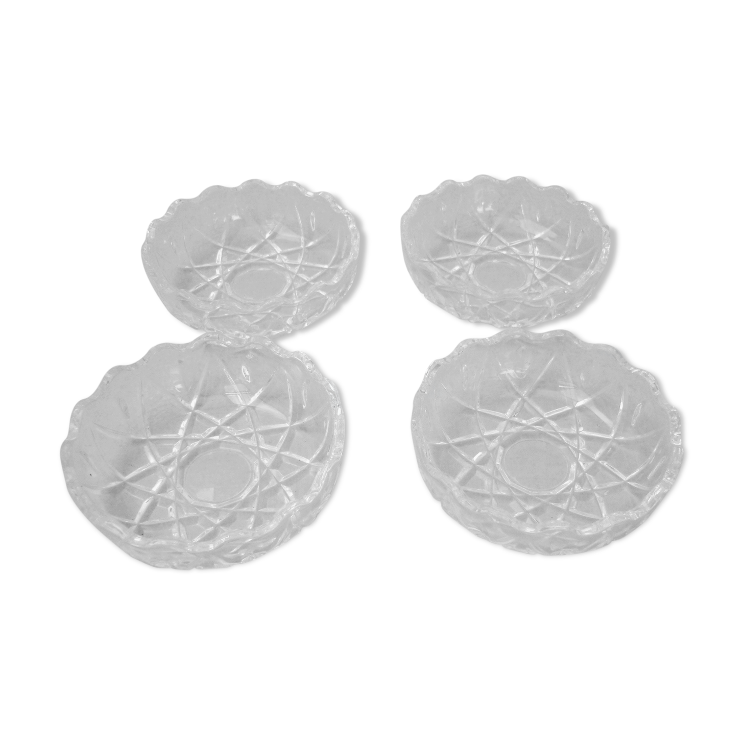 4 crystal chisell ramekins