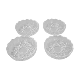 4 ramequins ciselés en cristal
