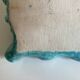 Wavy turquoise glazed earthenware plate 1960 Provence