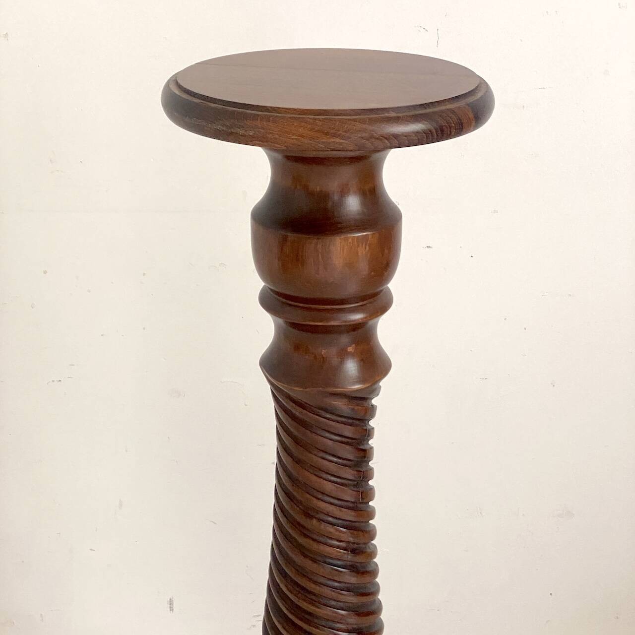 Vintage solid oak stool