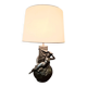 Lamp signed L. Moreau in brushed metal.