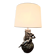 Lamp signed L. Moreau in brushed metal.