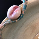 Paris ceramic dish with slip decoration, by Suzy Coste