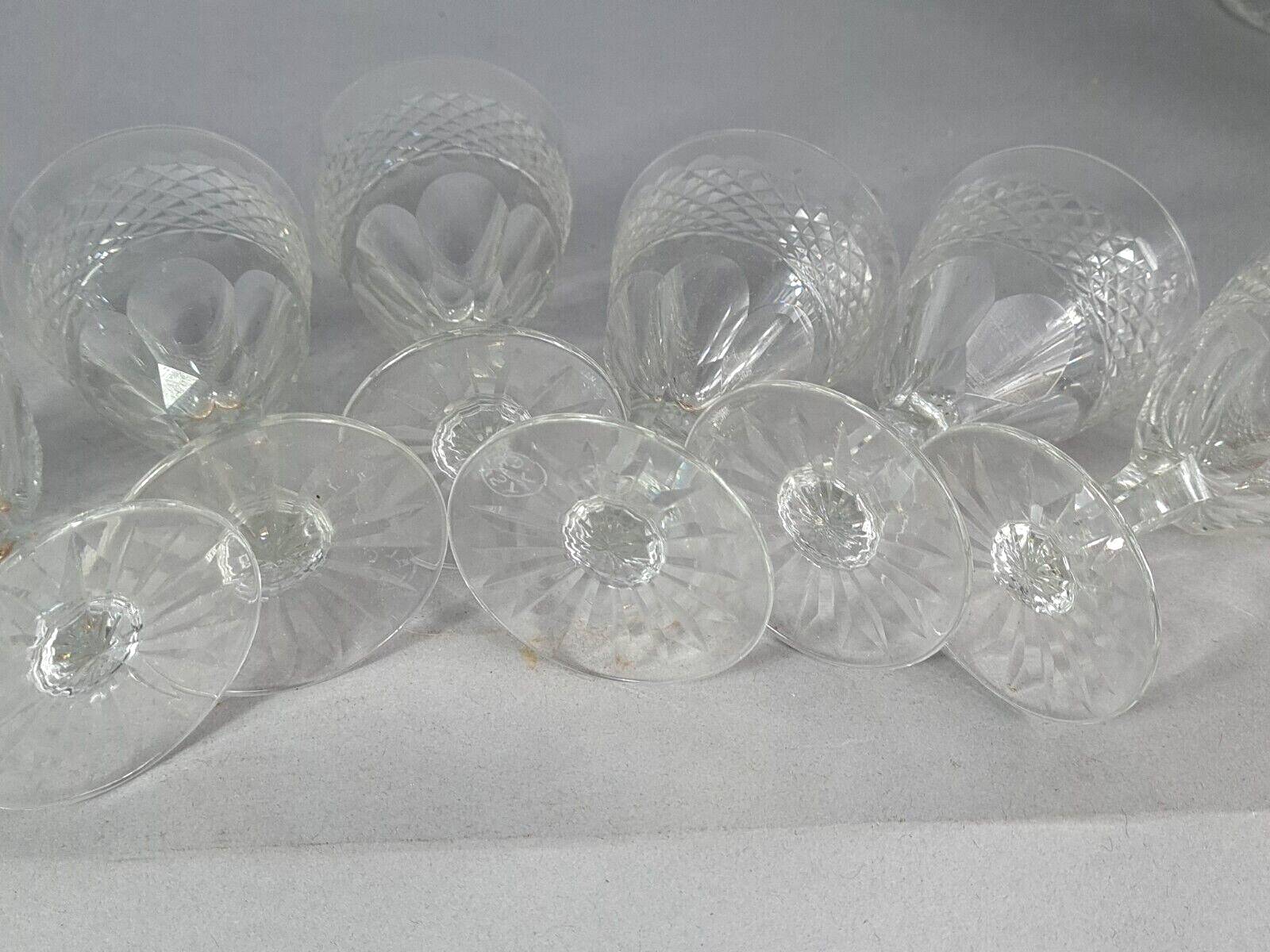 Set of 6 antique cut crystal aperitif glasses. Perfect condition. SC