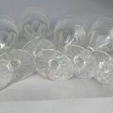 Set of 6 antique cut crystal aperitif glasses. Perfect condition. SC