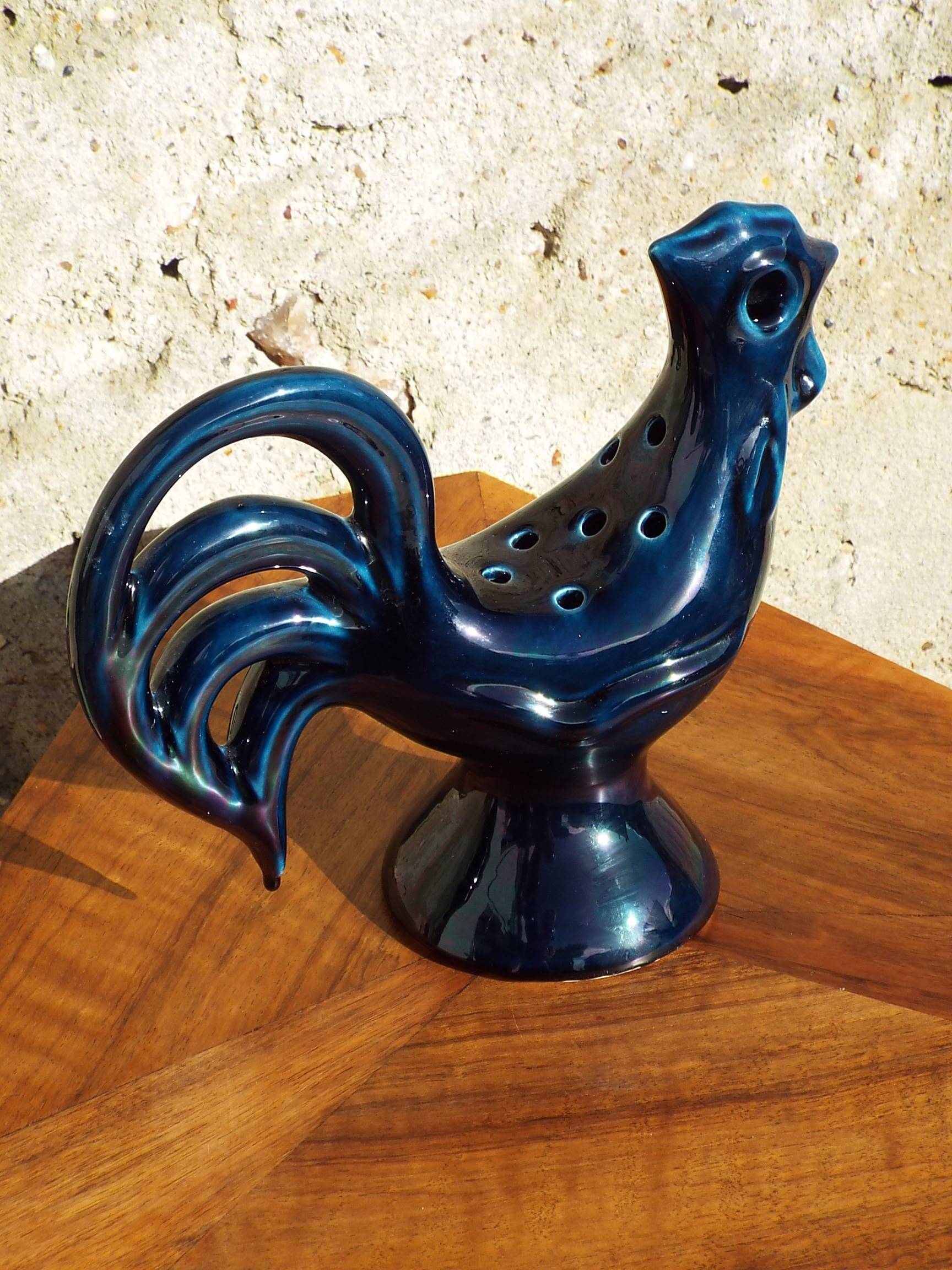 Ceramic rooster vase