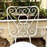 White cast iron garden armchair n°3