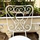 White cast iron garden chair no. 3
