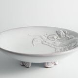 Art Deco White Earthenware Mermaid Bowl "300" by Mari Simmulson for Upsala-Ekeby