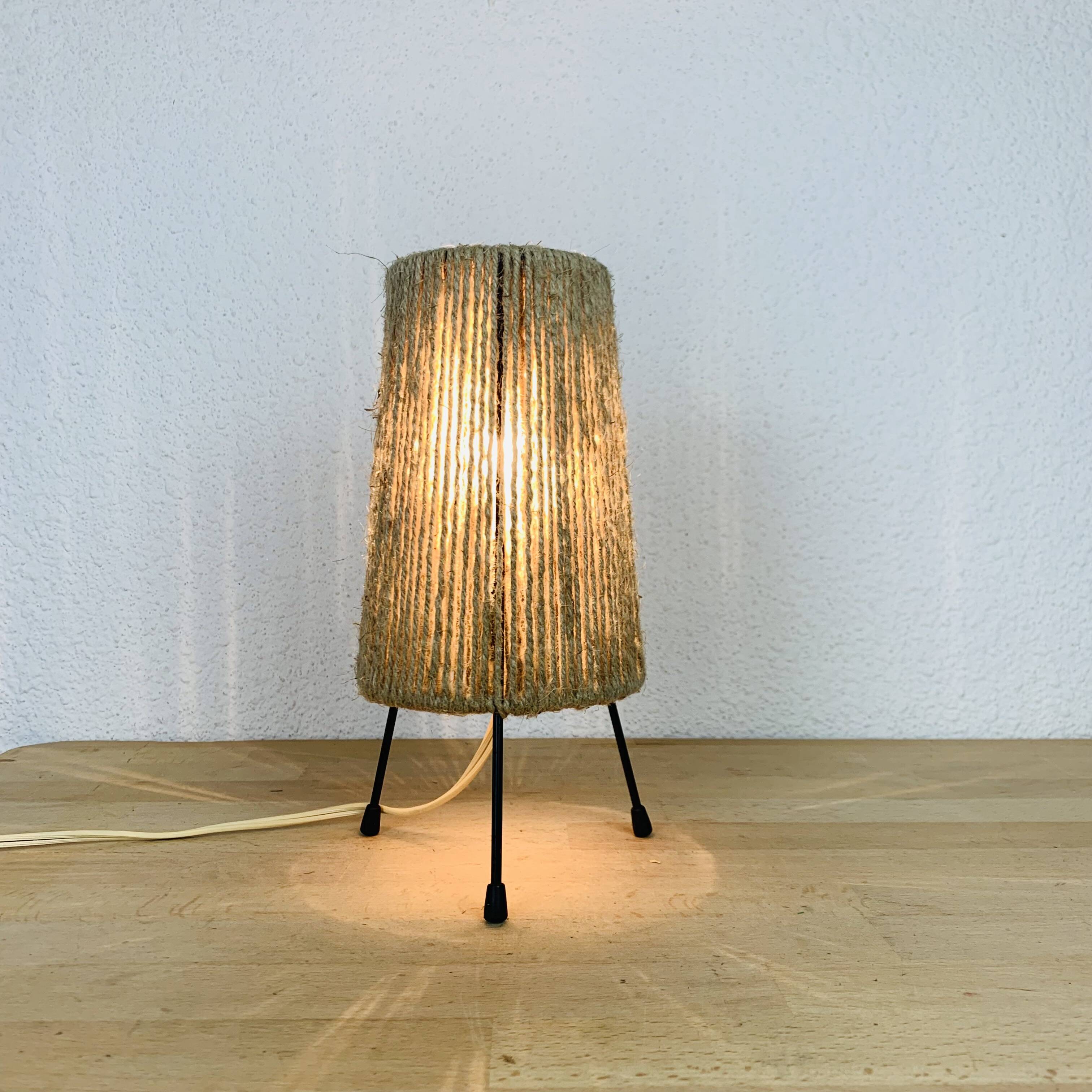 50s tripod rope lamp