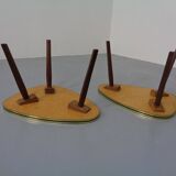 Mid-Century German Tripod Flower Side Tables, 1960s, Set of 2